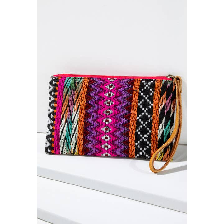 Anais Pochette con motivo etnico fatta a mano in vendita all'ingrosso su Faire
