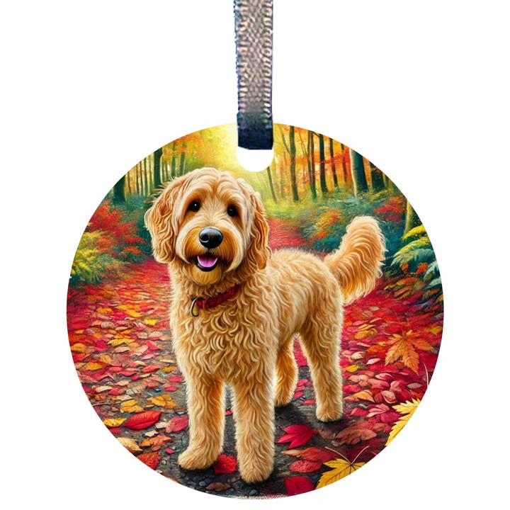 Golden Doodle Hund Akryl Mini Ornament MSC775 av d'ears för wholesale av d'ears inc.