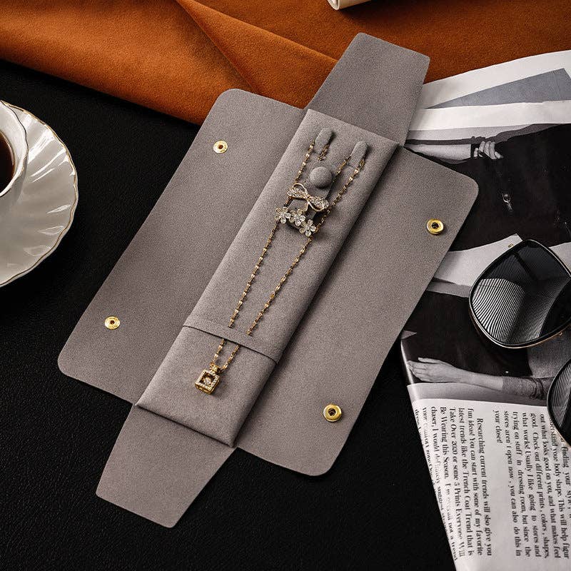 alberalkirk - Vente Boîte/rangement à bijoux - Pochette à Bijoux en Velours Organisateur à Compartiments Multiples S5P3982