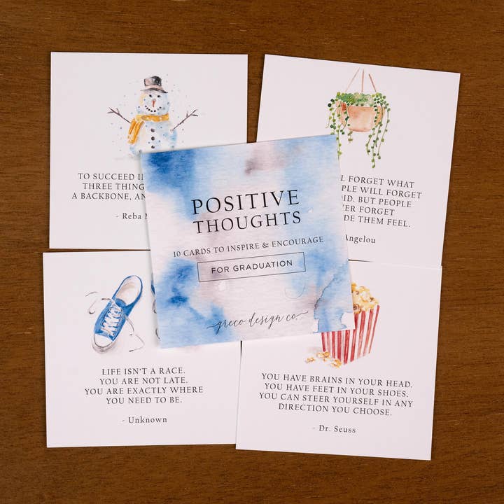 Positive Thoughts Card Set - Graduation Set for wholesale by Greco Design