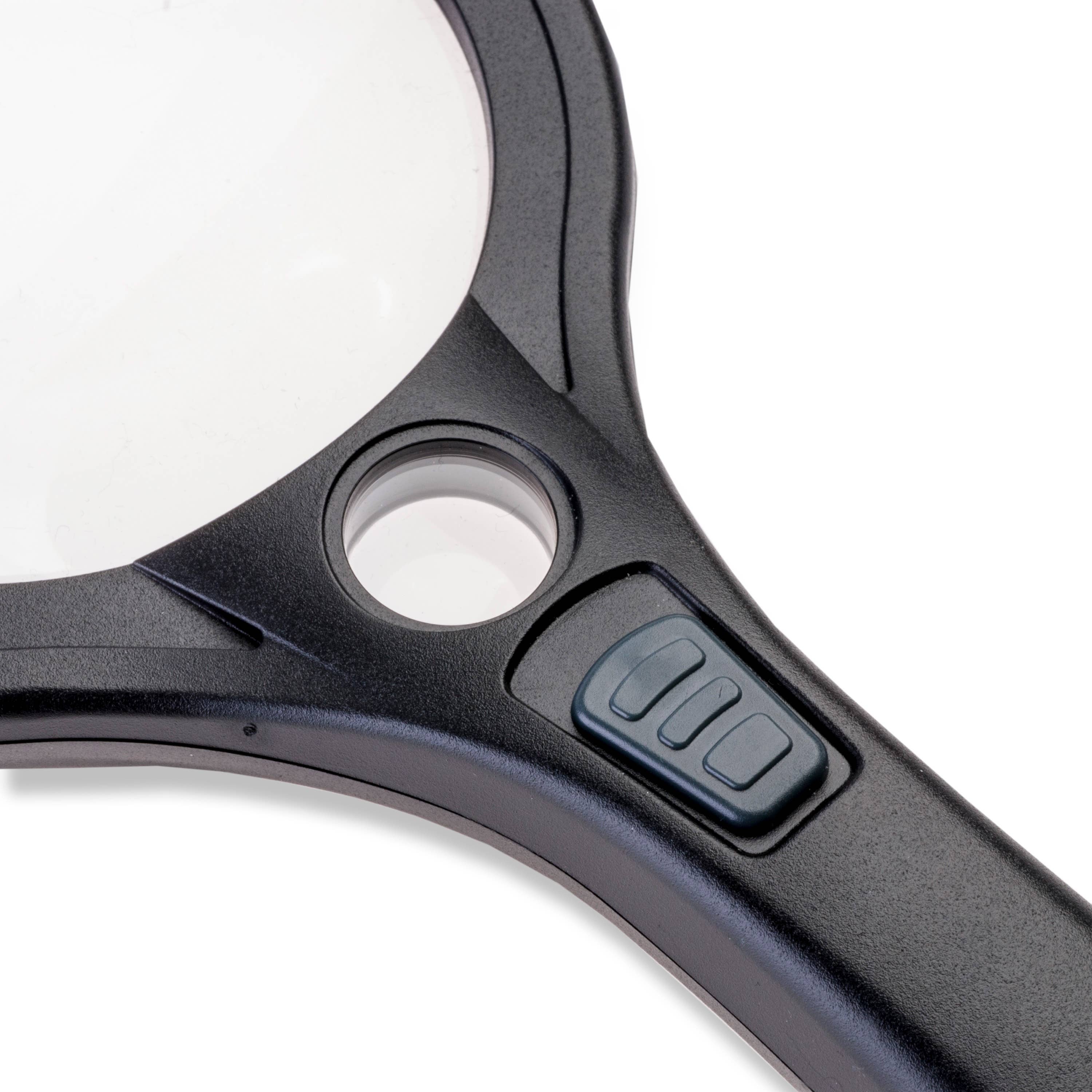 Carson UK – wholesale Magnifying glass – 2.5x/ 7x COB LED Magnifying Glass with Adjustable Brightness3
