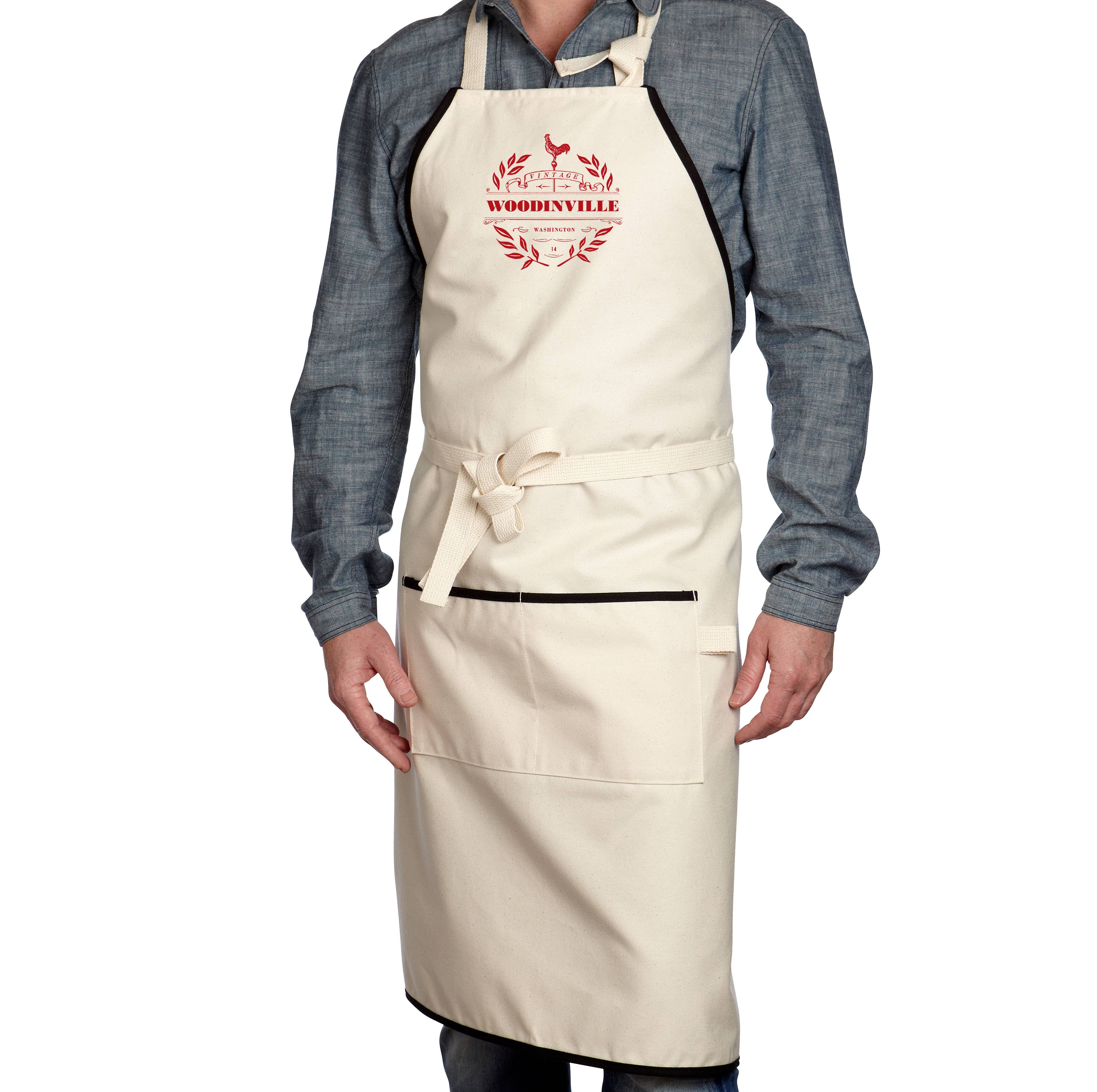 Mercantile 12 - Wholesale Apron - Custom VINTAGE COLLECTION Natural Apron with Charcoal Trim7