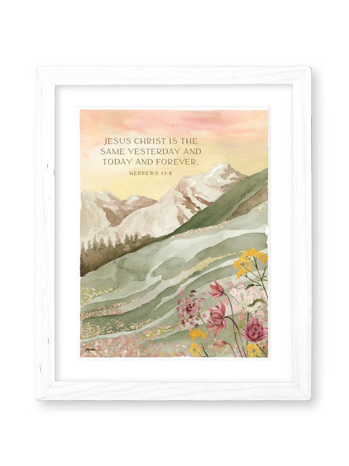 Hebrews 13:8 | Jesus Is Print for wholesale by GraceLaced by Ruth Chou Simons