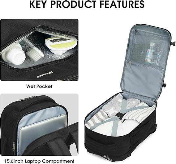 wandf - Wholesale Backpack - Unisex - WANDF Ryanair Underseat Backpack - Wet Pocket, 17"Laptop 3