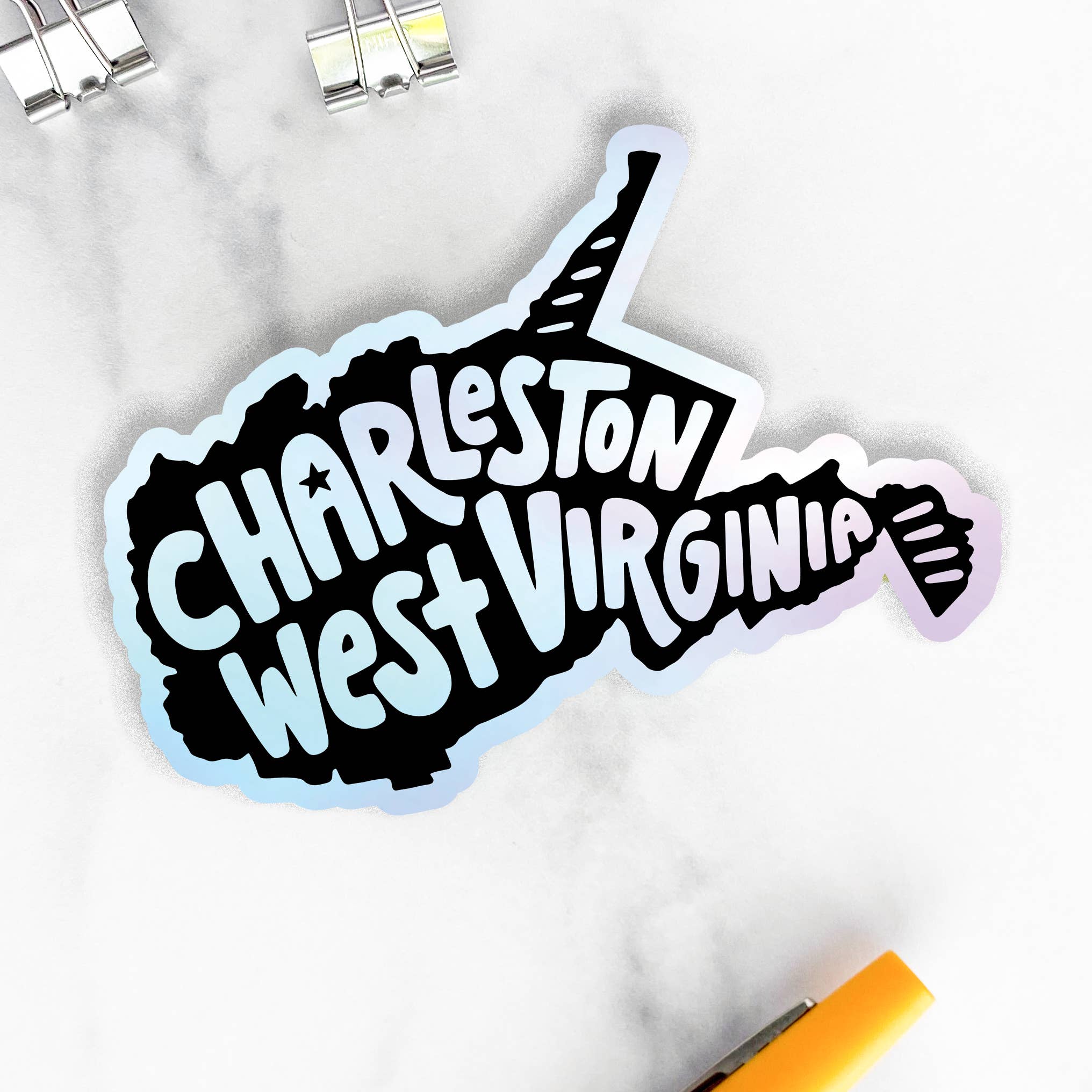 Billie Claire Illustration (Handmade) - Wholesale Sticker - Custom City-Specific Holographic Stickers5