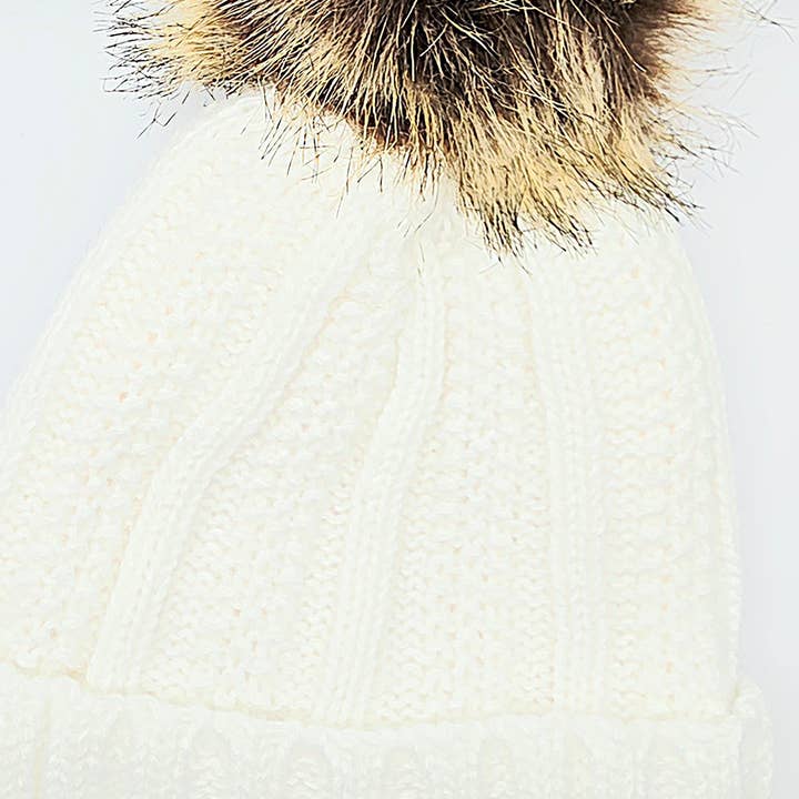 Arya Jewellery Wholesale – wholesale Beanie – Women's – Ribbed Knit Fluffy Bobble Hats Pack of 124