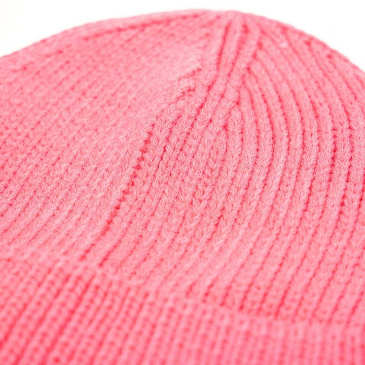 pink Gerippte Strickmütze in Rosa für den Großhandel auf Faire2