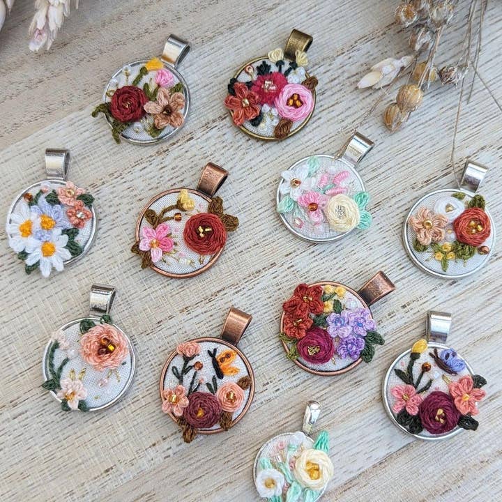 Ninu Handmade - Wholesale Pendant/Charm Necklace - Mystery Embroidered Necklace – One of a Kind, Handmade Surprise4