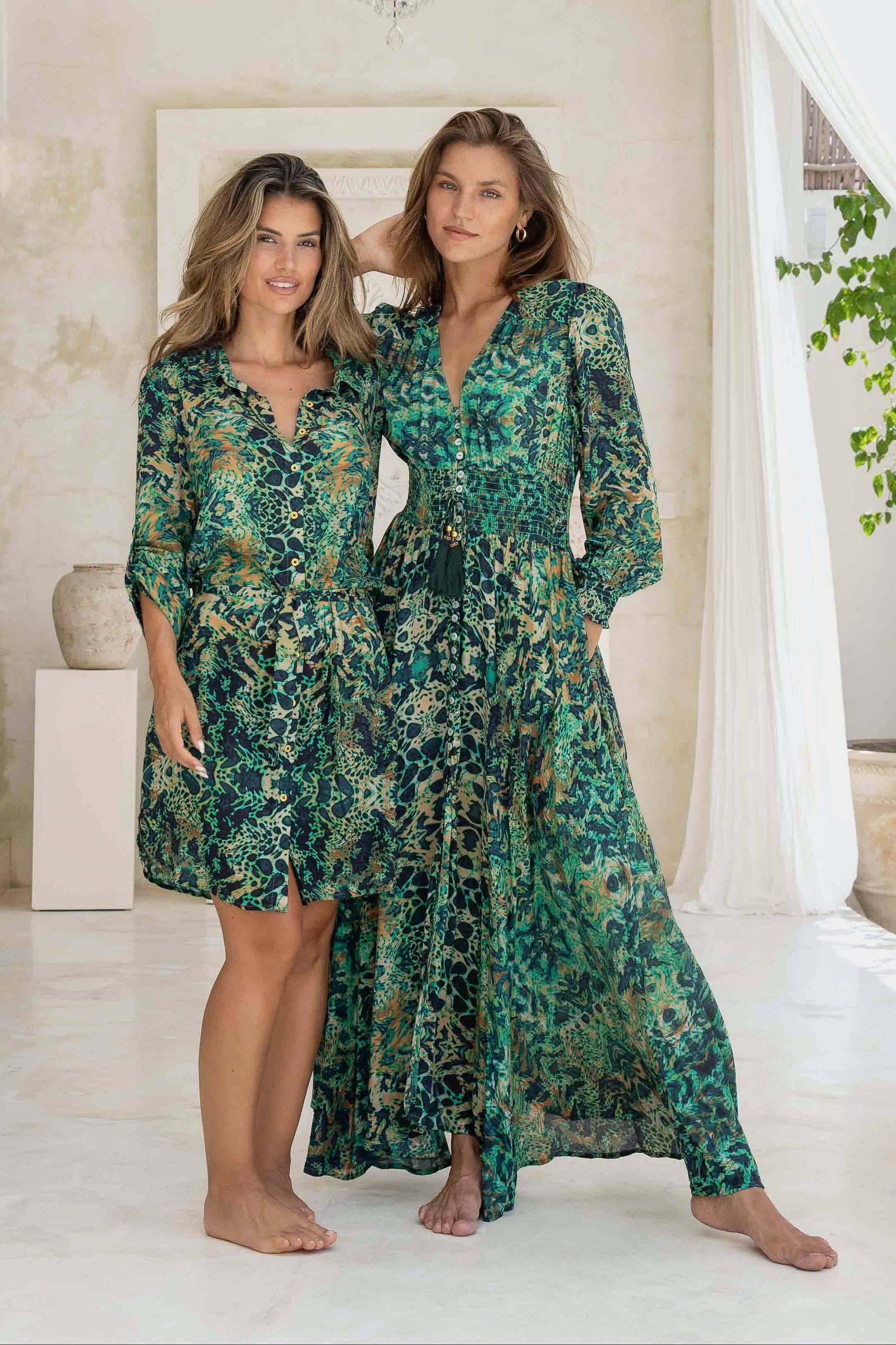 Sophia Alexia - Wholesale Dress - Women's - EMERALD LEOPARD ST TROPEZ MAXI DRESS7