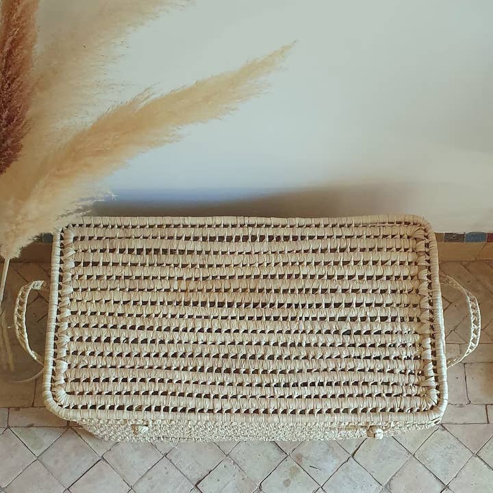 Melecraft - Wholesale Storage Bin - Wicker Storage Trunk -Palm Leaf Storage Chest Storage Basket4