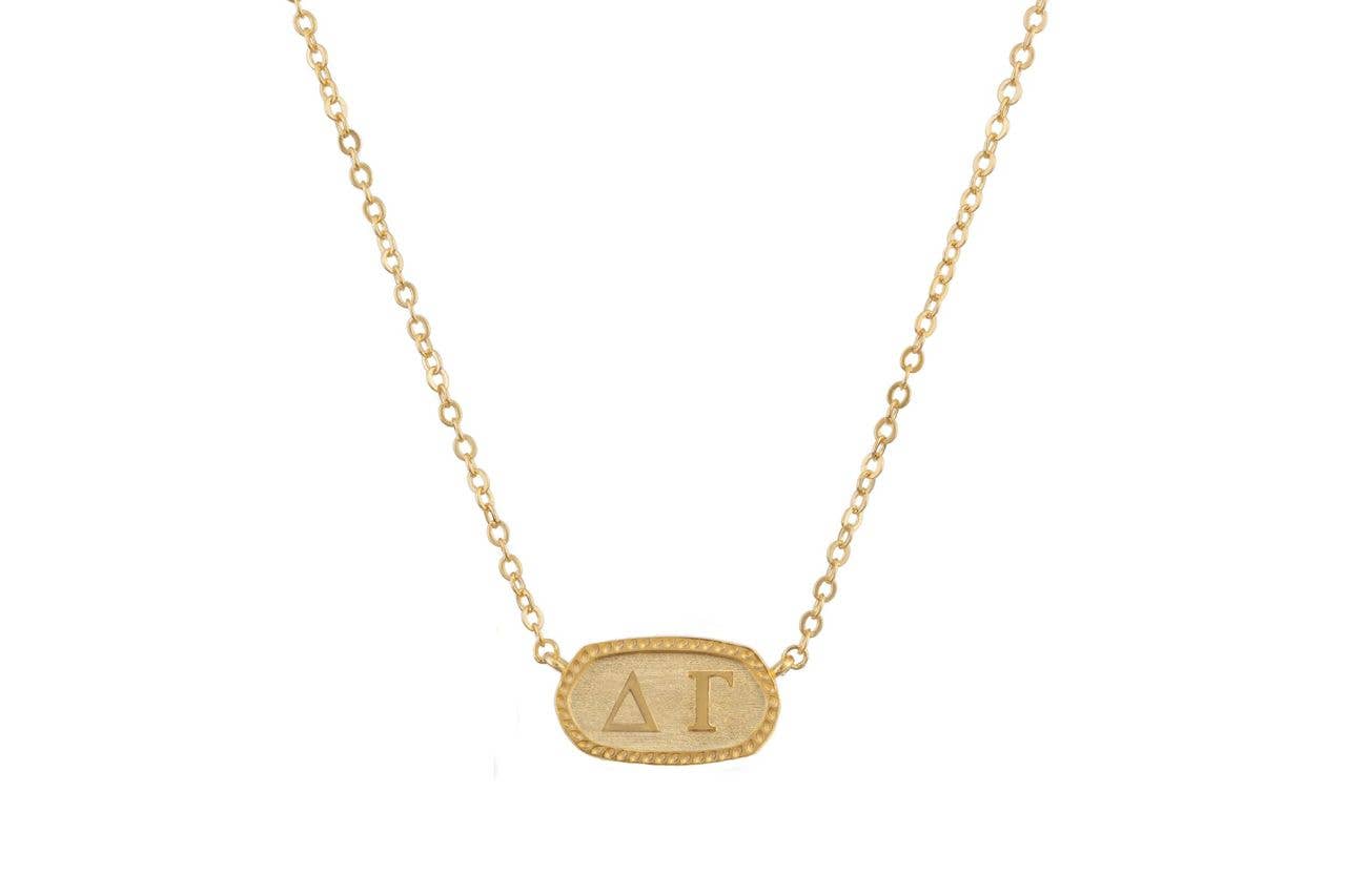 Shawn Paul - Wholesale Pendant/Charm Necklace - Delta Gamma Oval Necklace (Athena)