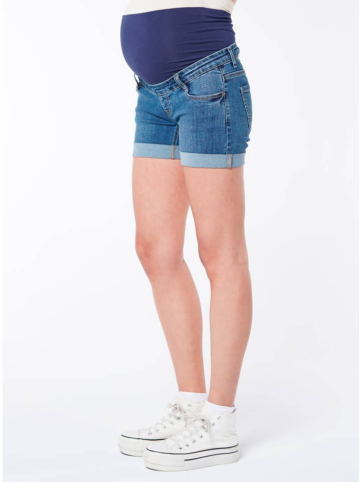 Ohma Barcelona - Vente Short – maternité - Short en jean de maternité1