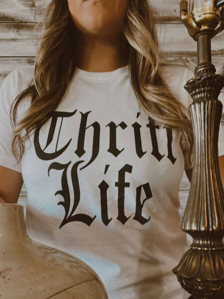 Thrift life tee for wholesale by Chasing Charlie Market