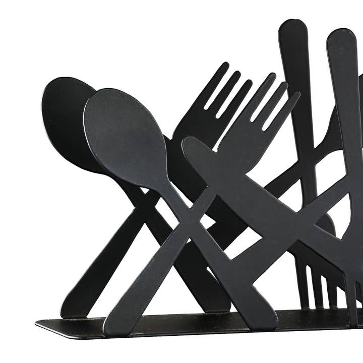 Napkin holder cutlery black H. 9.5 cm, PU 8 for wholesale on Faire3
