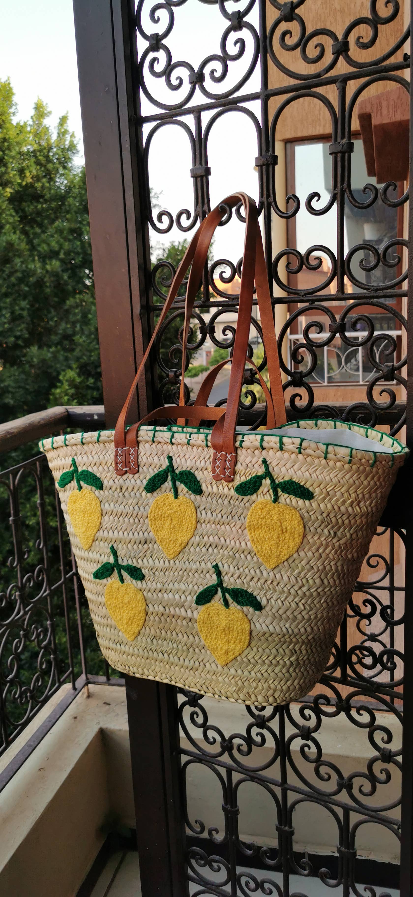 craftberber - Wholesale Beach Bag - French market bag, Straw bag with leather handle, Beach bag1