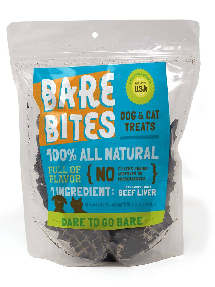 1 lb. Bare Bites Beef Liver Case of 12 Pouches - Item #78017 for wholesale by Bare Bites
