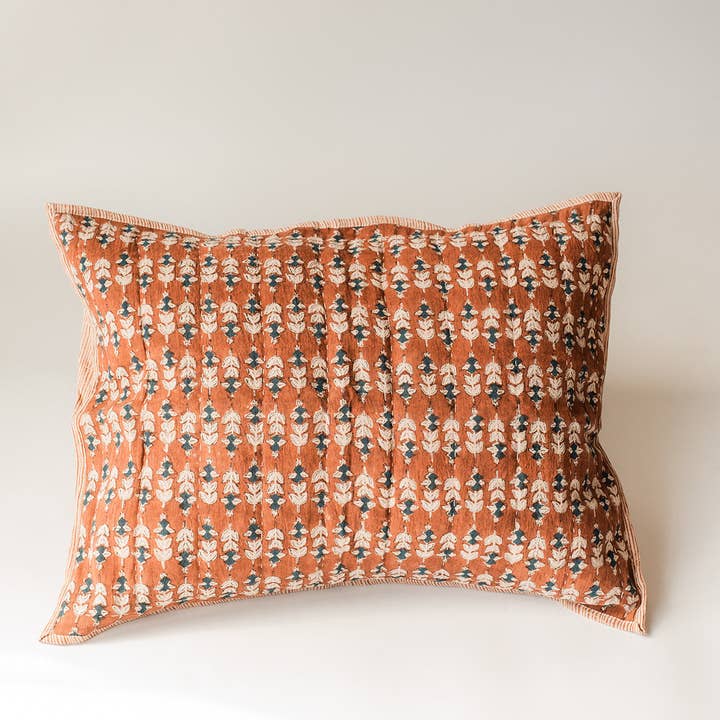 Co.House Designs - Wholesale Bedding Pillowcase/Sham - Blossom Block Print Sham