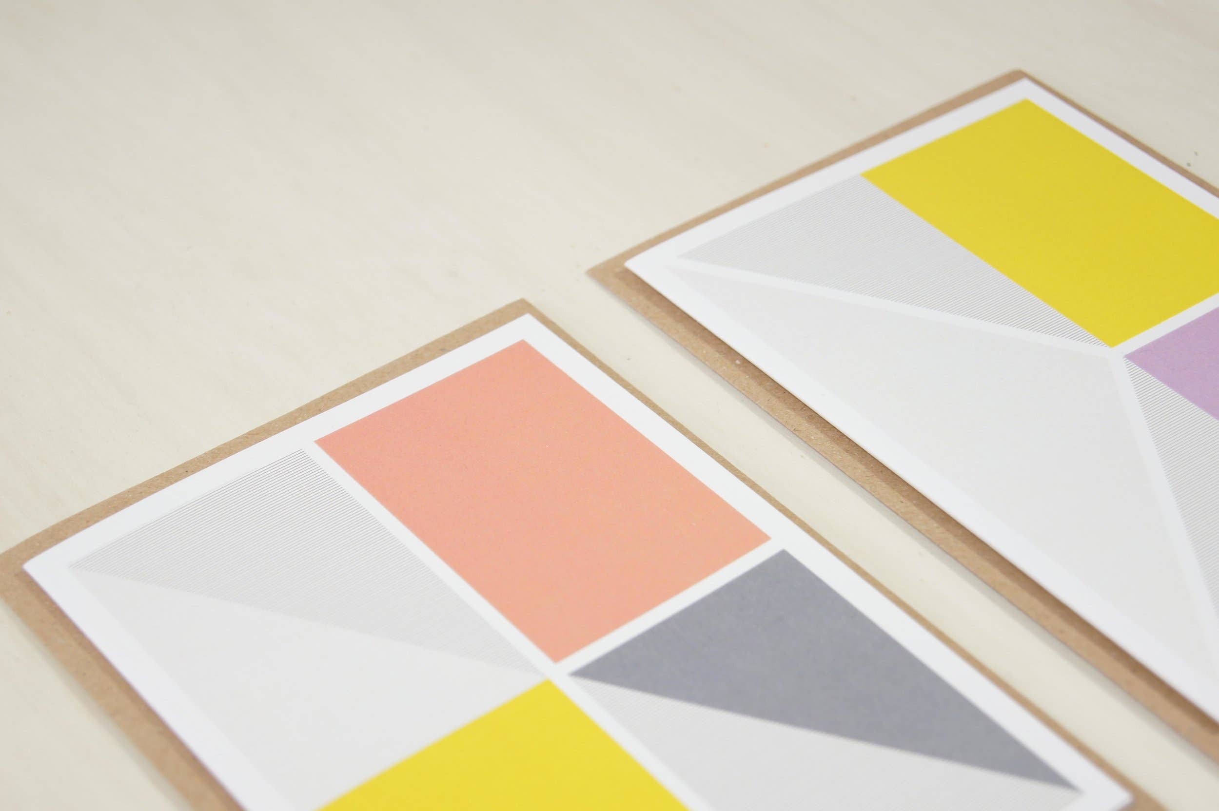 Karte Design Berlin - Wholesale Everyday Greeting Card - Everyday Card & Envelope – “Daydreaming No. 2” (Multi-Coloured Blocks) 3