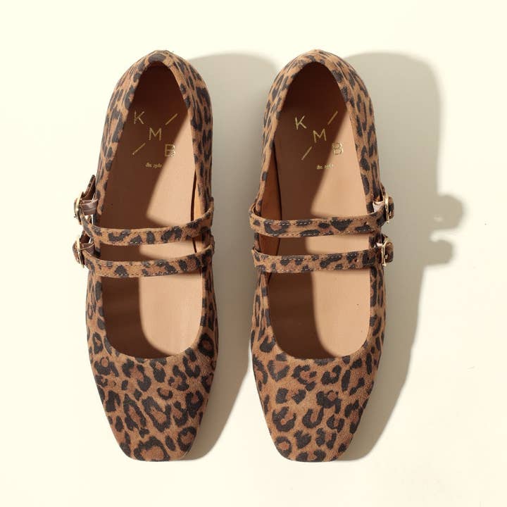 KMB Shoes - Vente Ballerines – femme - CANDY LEOPARD - Ballerines Mary Jane à double bride