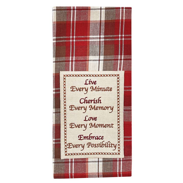 Live Every Minute Dishtowel for wholesale by Park Designs