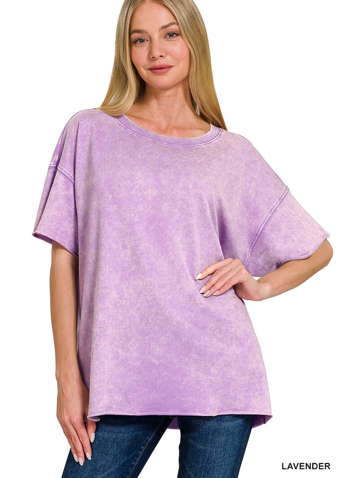 42POPS - Wholesale T-Shirt - Women's - ".._ Washed French Terry Loose fit Top Reg/Plus27