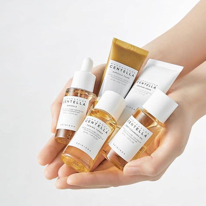 KPurity - Wholesale Facial Care Set/Kit - SKIN1004 Madagascar Centella Travel Kit, Toner, Ampoule, Soothing Cream, Cleansing Oil, Ampoule Foam7