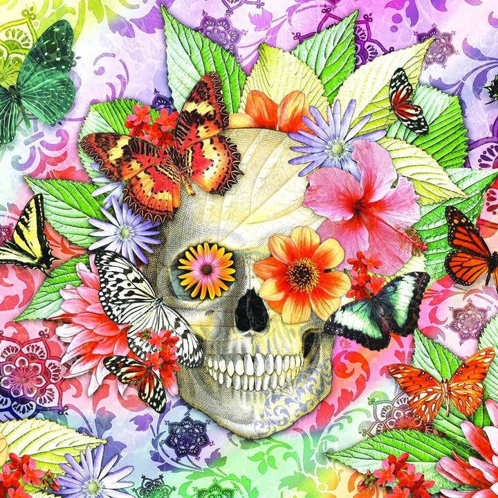 Fusion Idol Art Butterfly Botaniskull Adult Puzzle for wholesale by Starz Puzzles LLC