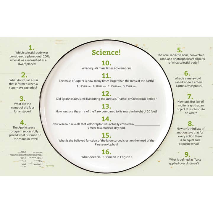 HarperCollins Focus - Wholesale Placemat - Family Fun Night: Trivia Night Placemats2