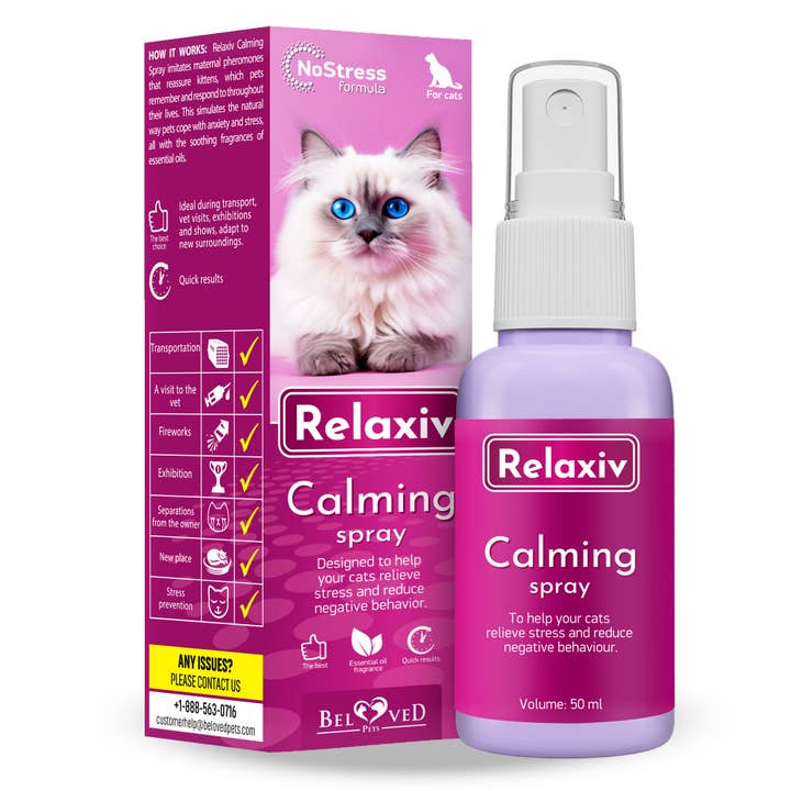 Basic RELAXIV Calming Pheromone Spray & Scratch Repellent for Cats for wholesale on Faire