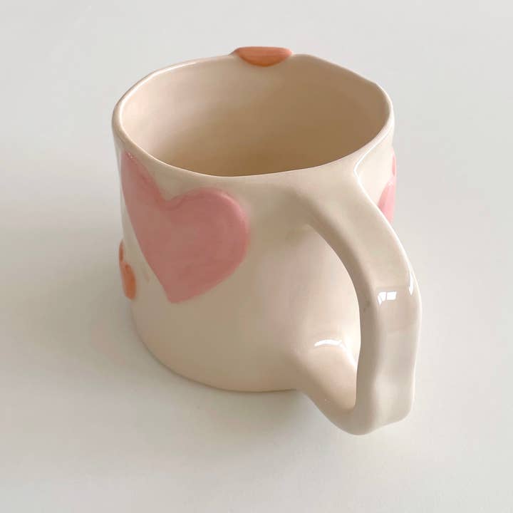 Pipa and Happy - Wholesale Coffee Mug - BAE Mug – Handmade Ceramic Heart Cup (350 ml)3