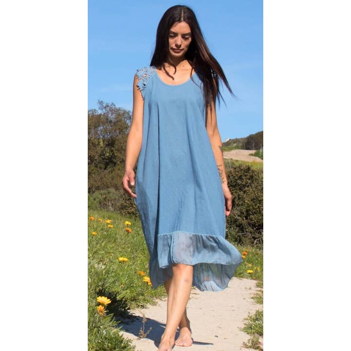 Fresco Linen Dress for wholesale by Gigi Moda