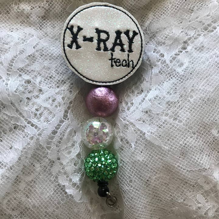 I Love Books and Bows - Wholesale Badge accessory – Women's - Badge Reel - X -Ray Tech