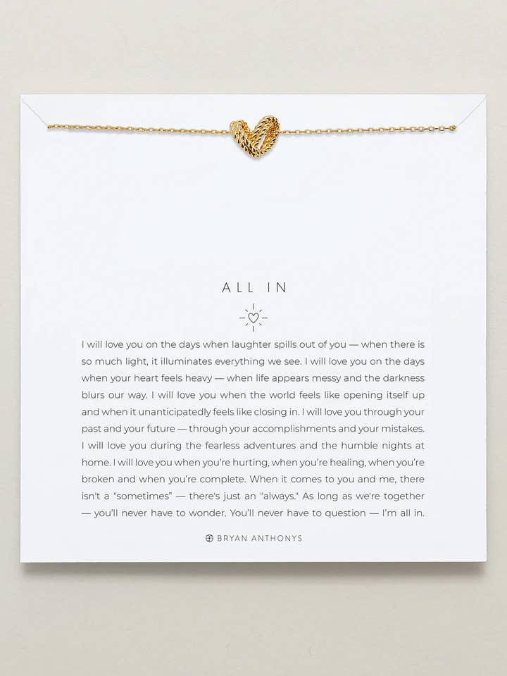 Bracciale All In per la vendita all'ingrosso da parte di Bryan Anthonys