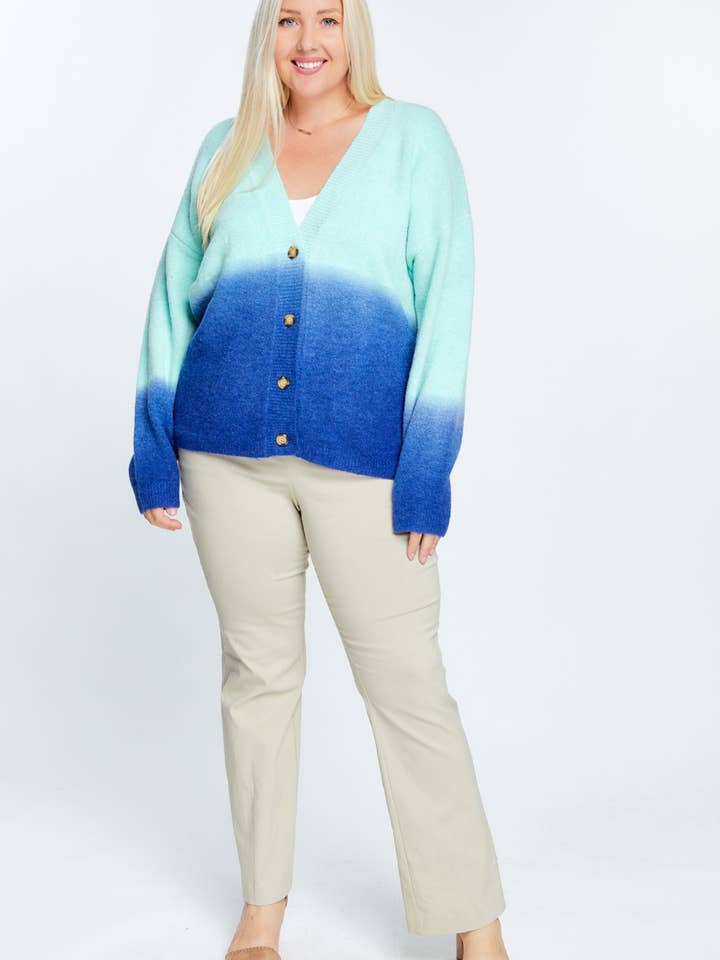 Davi & Dani - Wholesale Cardigan - Women's - OVERSIZE BUTTON DOWN CROPPED DYED SWEATER CARDIGAN4