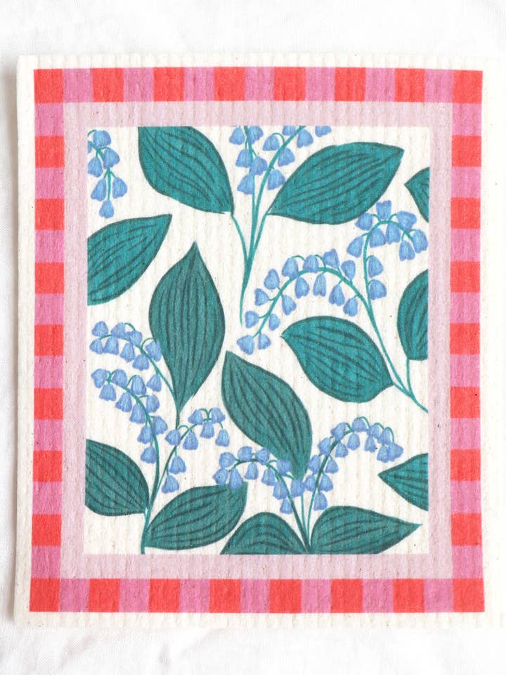 Cleo Floral Swedish Reusable Dish Towel for wholesale by Ashton Elizabeth Collective