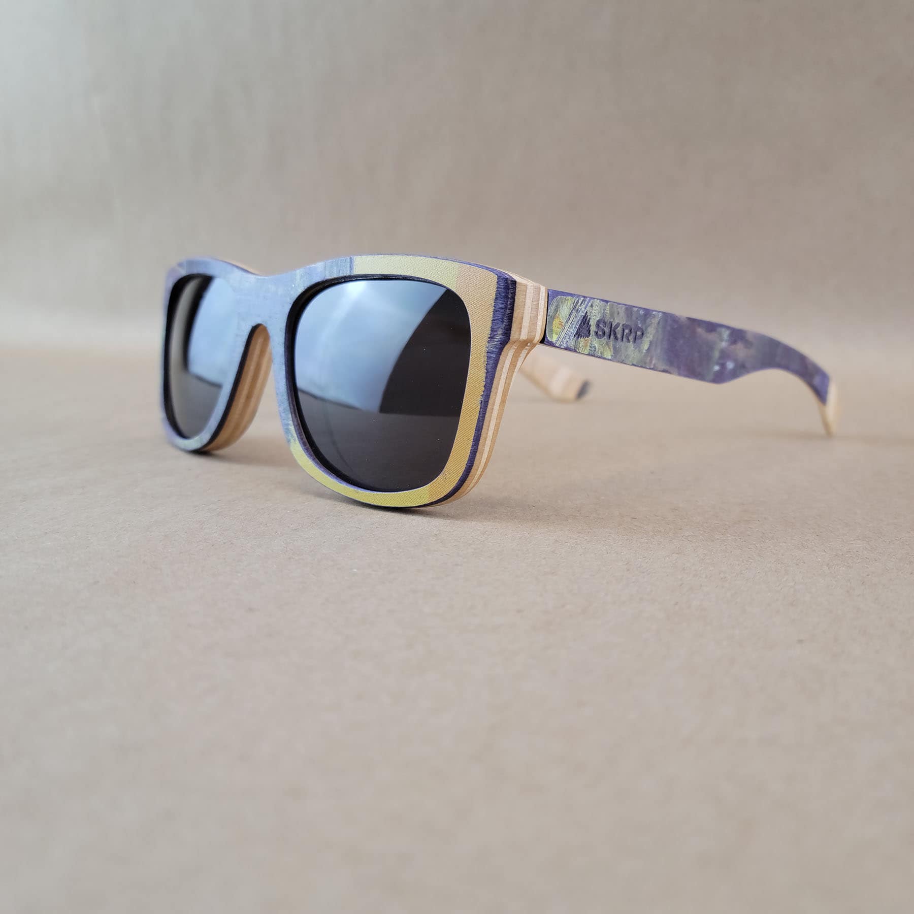 SKRP - Wholesale Sunglasses - Unisex - Recycled Skateboard Wayfarer Style Sunglasses4