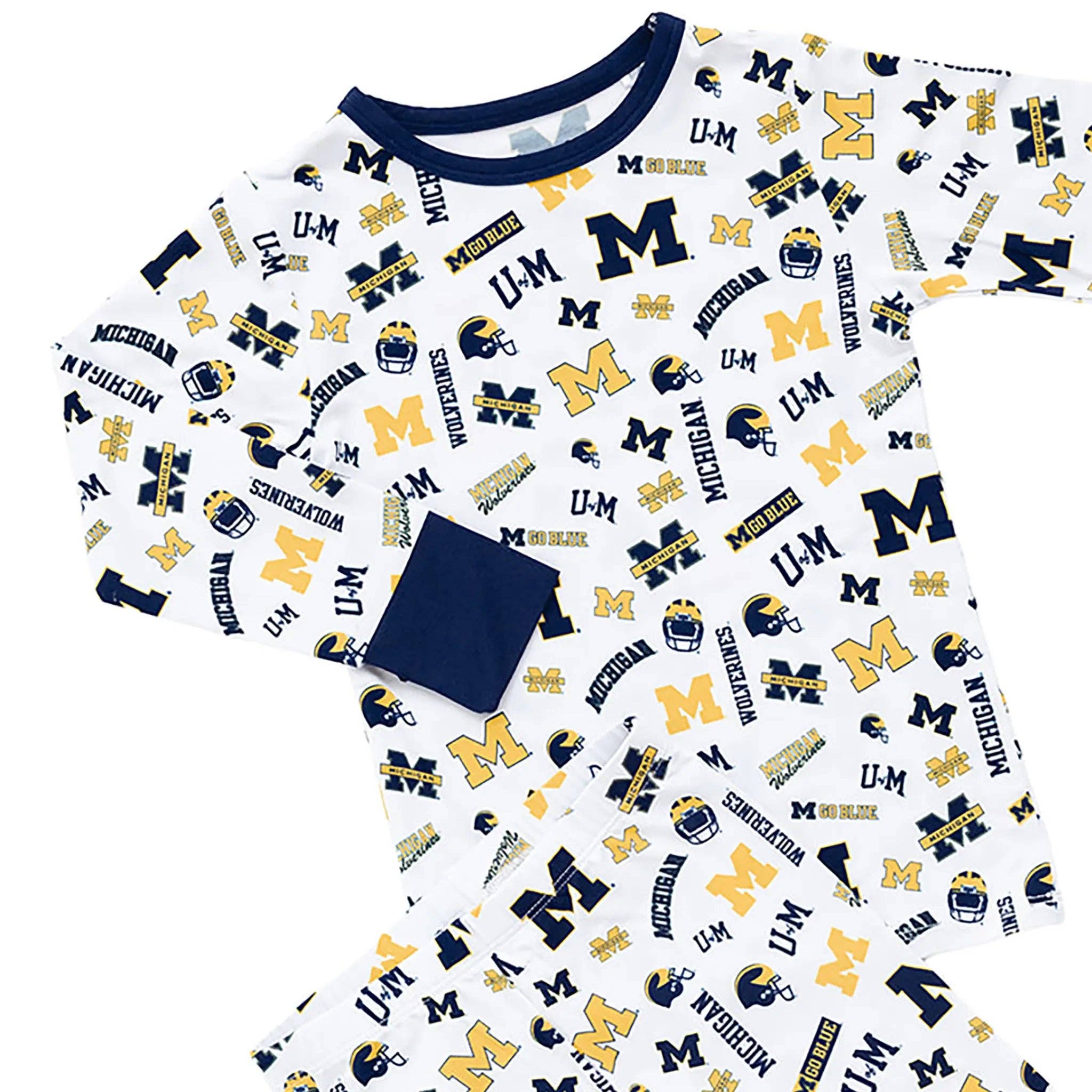Tailgate Tikes - Wholesale Sleepwear Set - Kids - Michigan Wolverines Two-Piece Pajama Set3