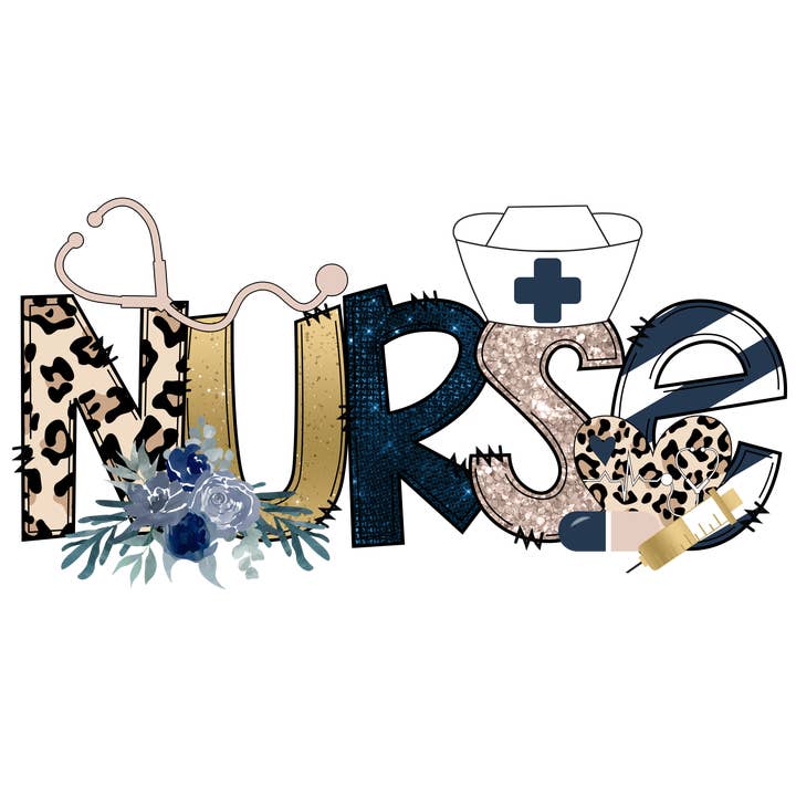 Nautical Nurse Vinyl, Sticker, 3x3 in for wholesale by Savannah and James Co