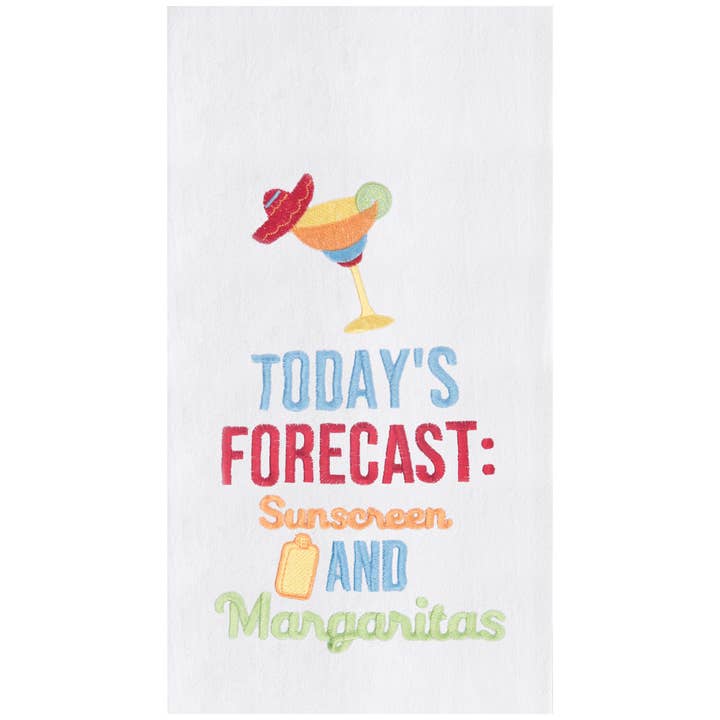 Coastal Today's Forecast Margaritas Kitchen Towel for wholesale by C&F Home