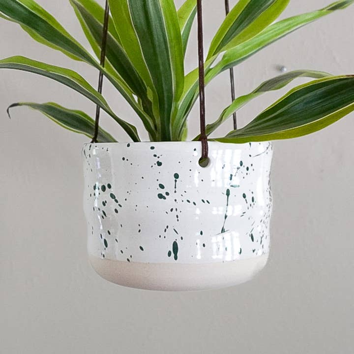 Shelby Page Ceramics - Wholesale Hanging Planter - Wavy Hanging Planter - All Glazes3