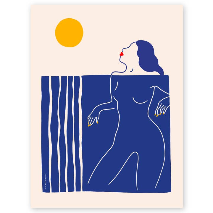 Ocean Bliss art print for wholesale by Soumati Studio