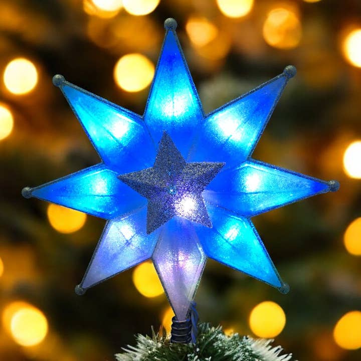 Puntale per Albero a Fiocco di Neve Illuminato da 14" - LED Multicolore Cambianti per la vendita all'ingrosso da parte di Decor N Beyond