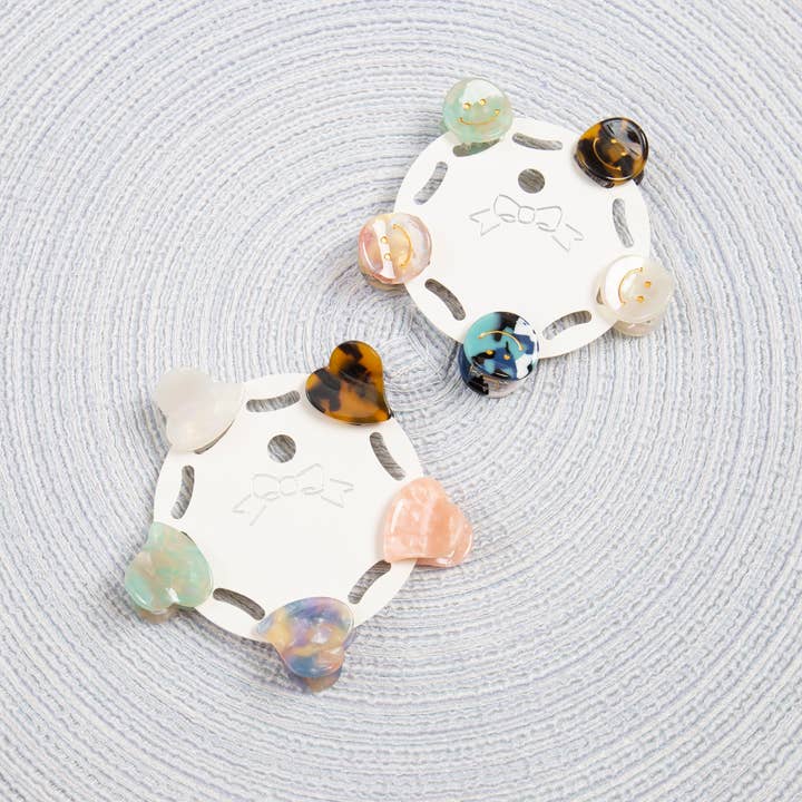 Loven x Mini Momo - Wholesale Hair Clip - Women's - Hair Claw Clip for Women and Girls - Cute Small Pin Smile2