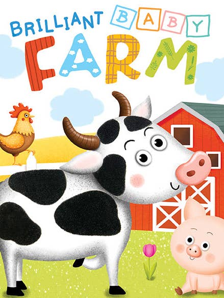 Brilliant Baby: Farm - Children's Touch and Feel and Learn Sensory Board Book for wholesale by Little Hippo Books