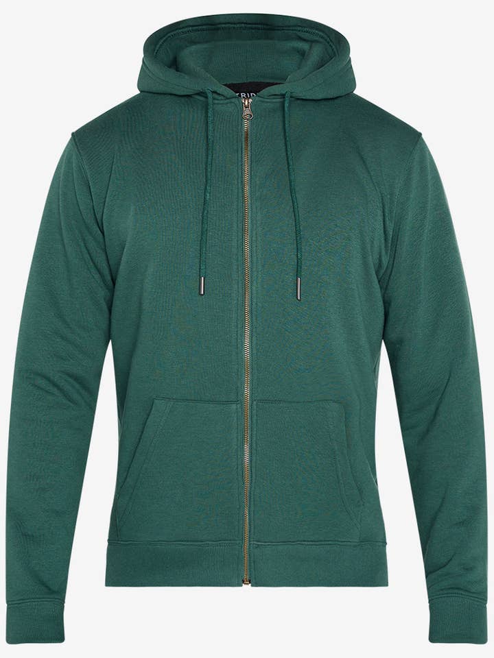 Premium Relaxed Zip Hoodie (Unisex) - Varsity Green for wholesale by Strides Co