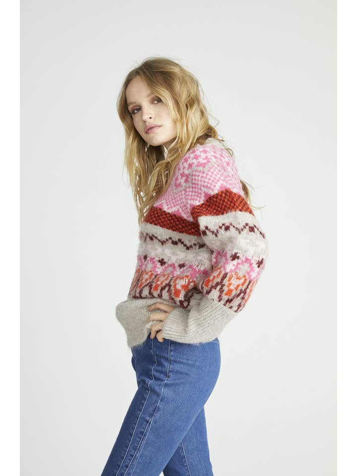 DRIFTWOOD - Wholesale Knit Sweater - Women's - RAGLAN FAIRISLE SWEATER