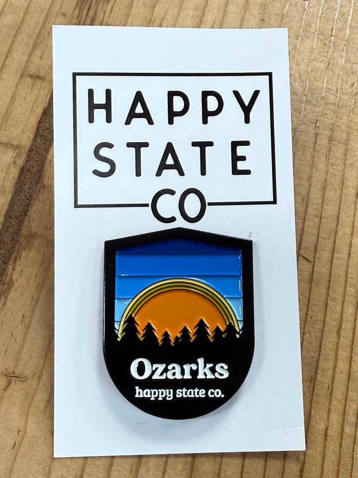 ozarks enamel hat enamel pin 1.5" happy state co pins ok mo for wholesale by Happy State Co