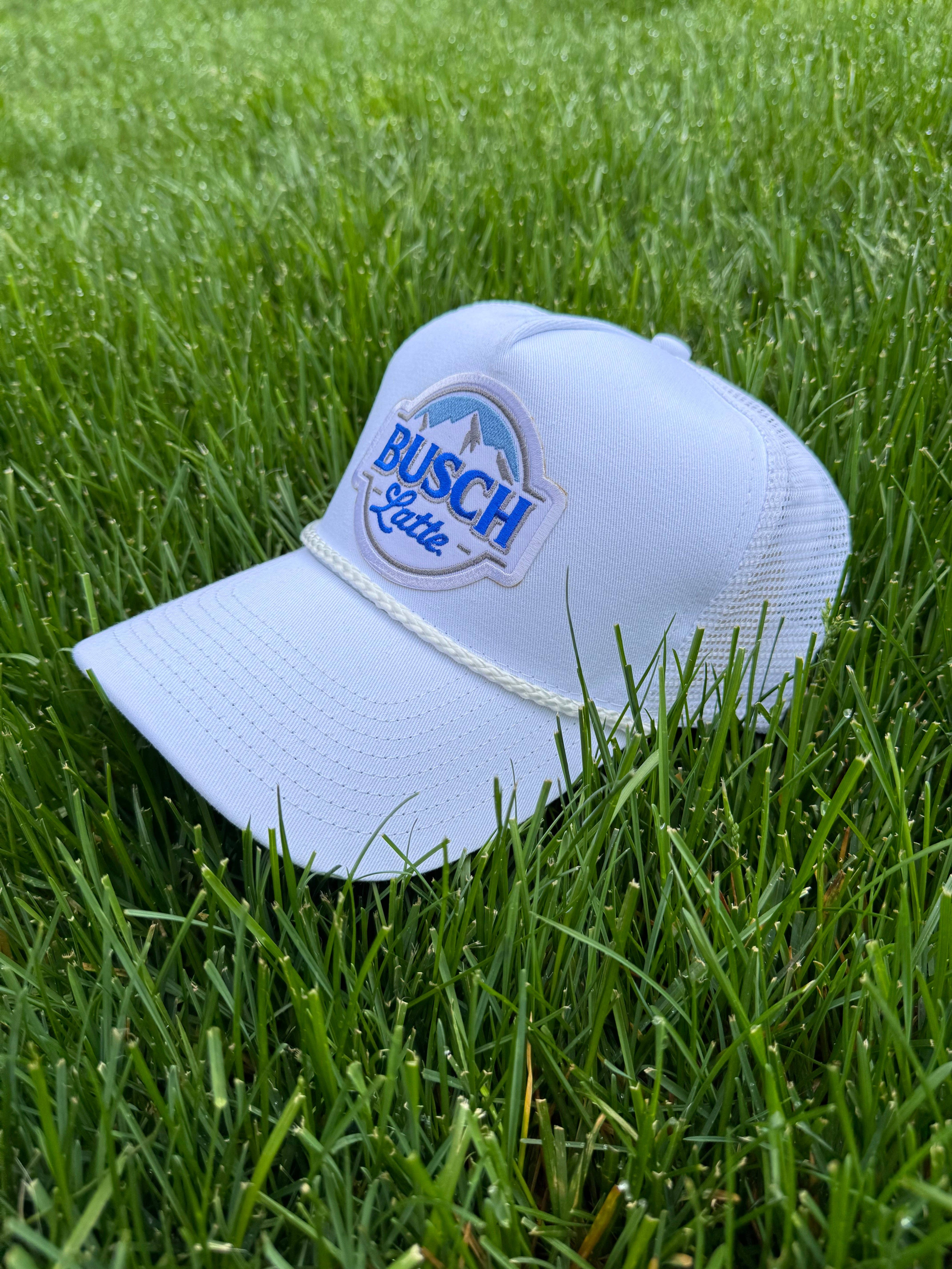 River Bent Hat Co. – Engroshandel Trucker hat - Unisex – Busch Latte Hvid Trucker4