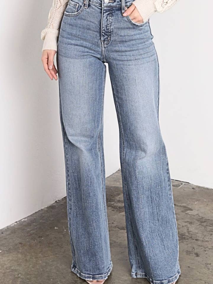 ARTEMIS VINTAGE - Wholesale Jeans - Women's - TUMMY CONTROL HIGH RISE PALAZZO JEANS