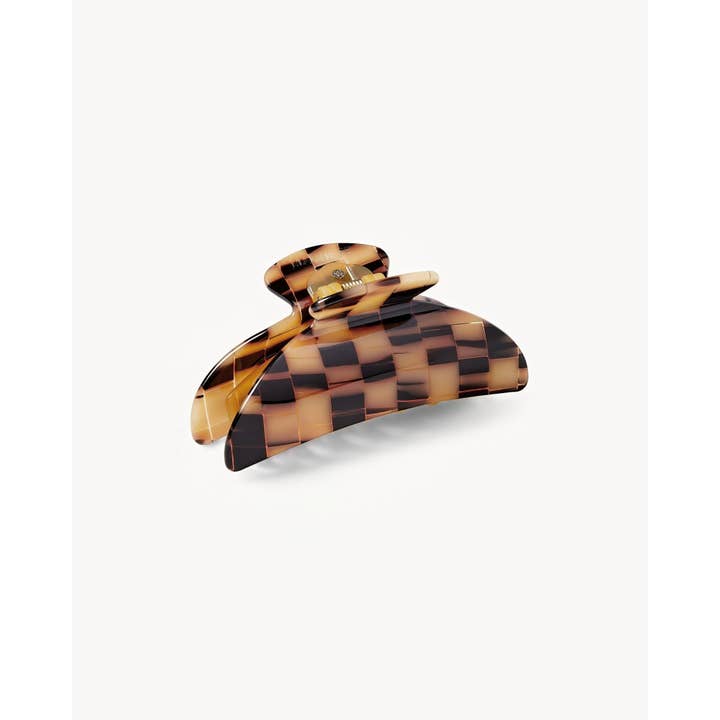 MACHETE – Engroshandel Hårspænde - Dame – Midi Heirloom Claw i Blond Checker1